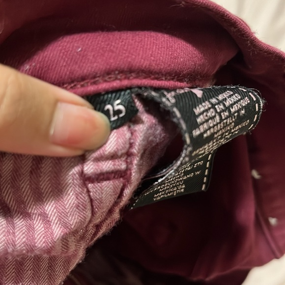 7 For All Mankind High Waist Ankle Red Skinny Jeans - Picture 9 of 11